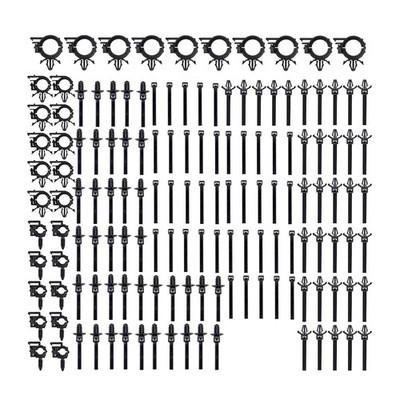 zipelo 150 Pcs Car Wire Loom Routing Clips, Push Mount Cable One Size, Black