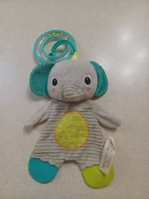 Bright Starts Elephant Baby Lovey Rattle Teether