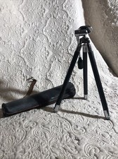 Vintage Telesar Telescoping/Camera Travel Tripod w/ Original Leather Case