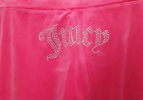 Juicy Couture Women's OG Big Bling Size XL Velour Track Pants "Hot Pink" BNWT - Picture 8 of 13