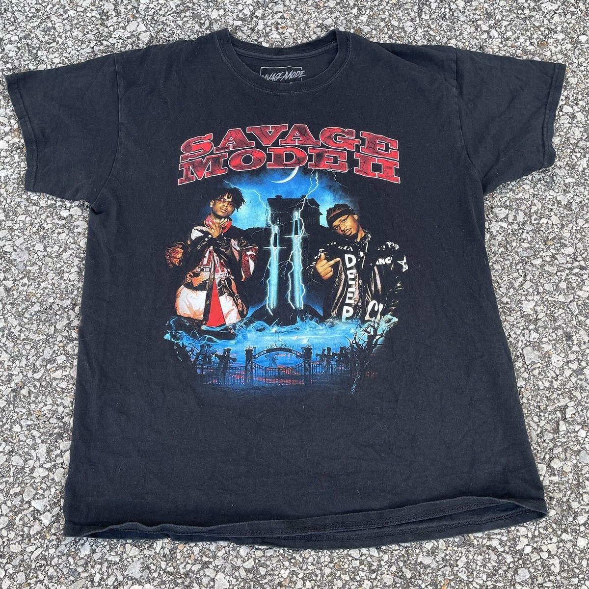 Savage Mode 2 Shirt Adult Large Black Graphic 21 Savage Metro