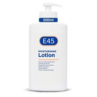 E45 Skin Moisturizer 500ml Perfume Free Dermatologically Tested for All Skin
