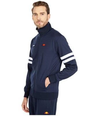 ellesse Roma Men's S Full Zip Track Jacket Navy Blue / White