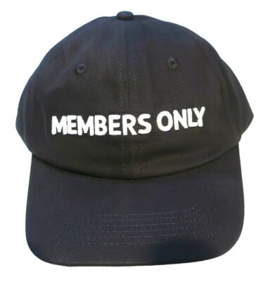 Members Only, MCMLXXV 1975 Adjustable Black Ball Cap Hat - New