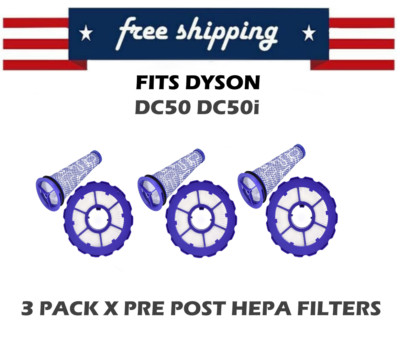 6 x Replacement Filters for Dyson Animal Multi Floor Complete Vacuum DC50 DC50i