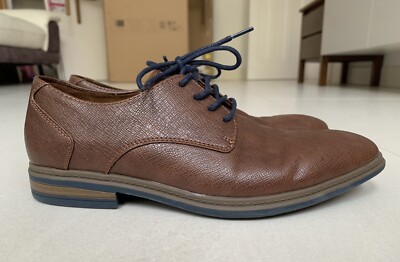 Deichmann Teen Boy Lace Up Brown Leather Shoes Size 4UK UK