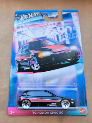 HOT WHEELS HW 90 STREET SCENE 92 HONDA CIVIC EG BLACK RED 5/5