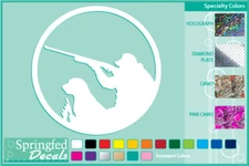 Duck Hunter and Dog Silhouette cut vinyl decal #1 truck window Sticker