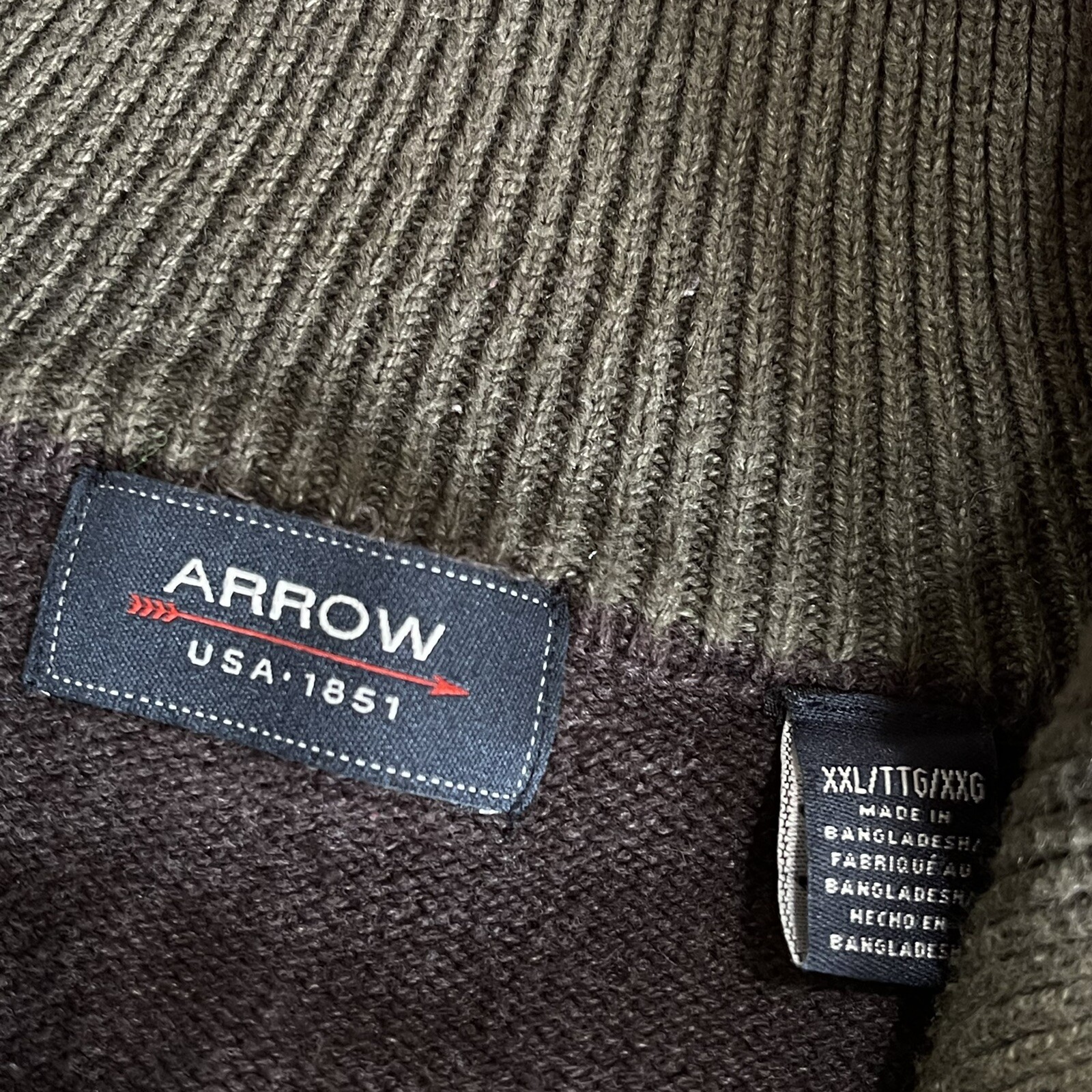 ARROW ... Pull-Over  Button  Neck  Sweater ... Br… - image 8