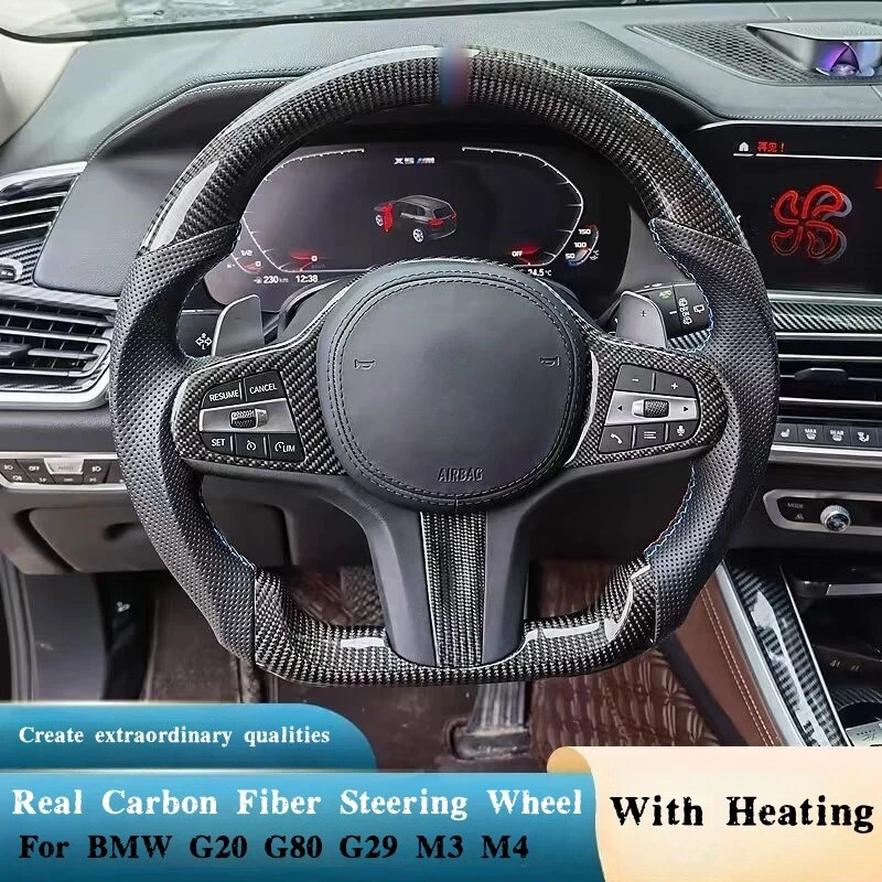 CUSTOMIZED CARBON FIBER WITH HEATED STEERING WHEEL FIT BMW Z4 G20 440I 430I 330I Foto 4 de 4