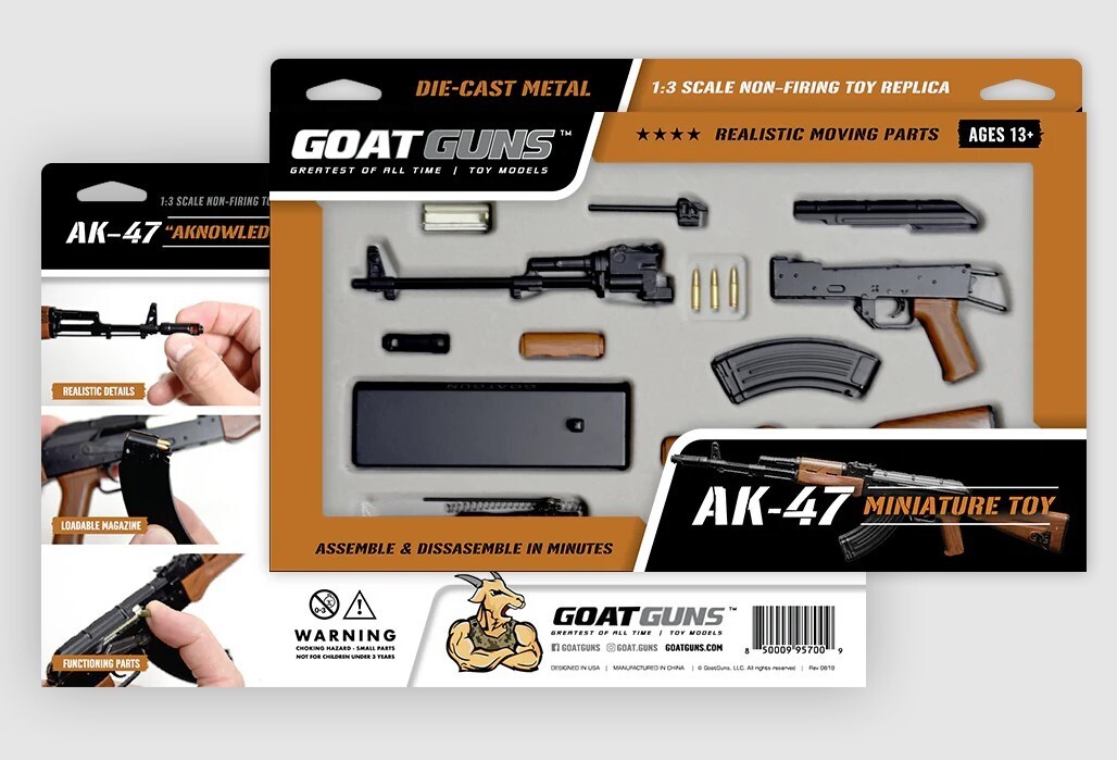 GoatGuns 1/3 Scale Die Cast AK47 Model Rifle, Black | eBay