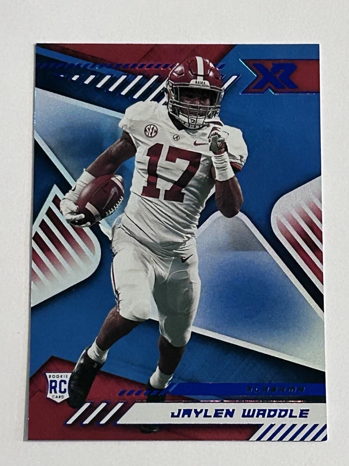 Jaylen Waddle 2021 Chronicles Draft Blue XR RC Rookie #30/99 Miami Dolphins #185 - Image 4 of 4