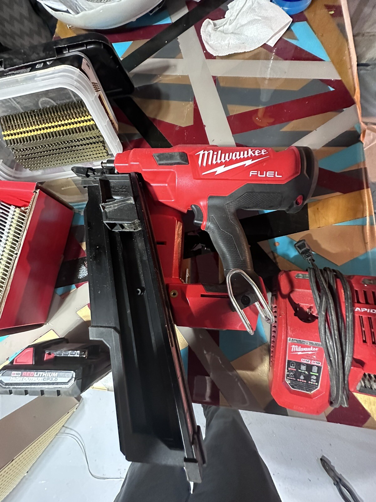 Milwaukee 274421 Framing Nailer Kit W/HO Battery Rapid Charger, And