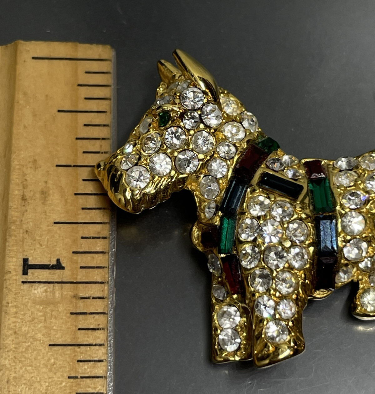 Vtg Kenneth Jay Lane KJL Brooch Scottish Terrier … - image 7