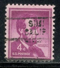 Sc # 1036 ~ 4 cent Liberty Issue, Precancel, SIMI CALIF. DPO