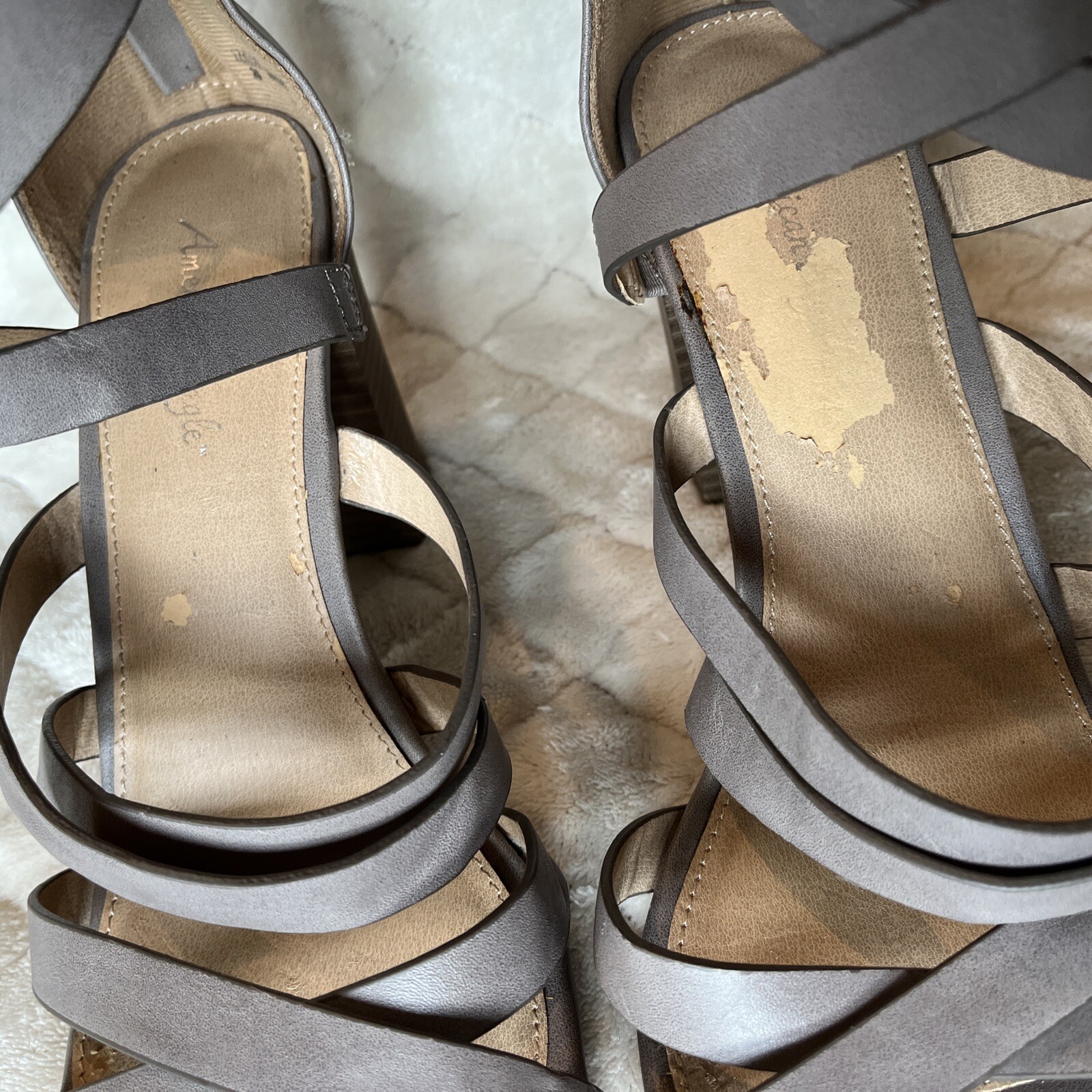 American Eagle Strappy Zip Gladiator Sandals Bloc… - image 3