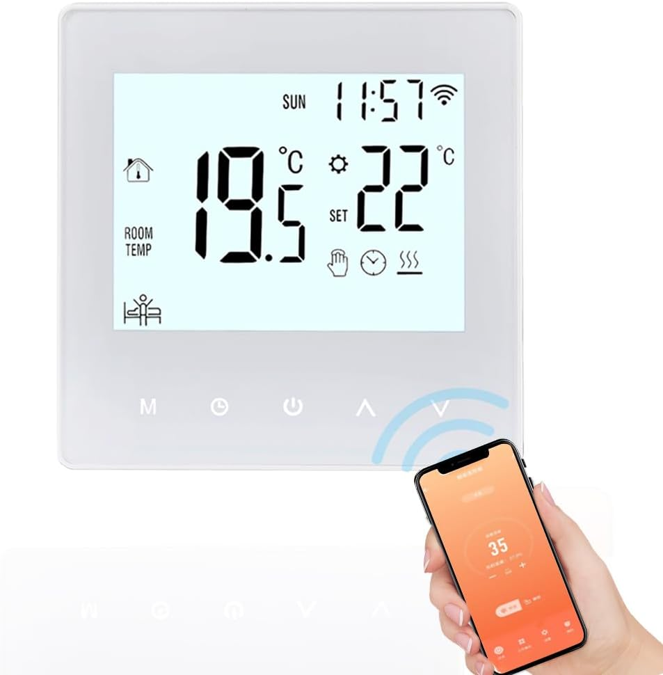Thermostat Smart Tuya Wifi Thermostat 16A Digital Programmable LCD Display Under
