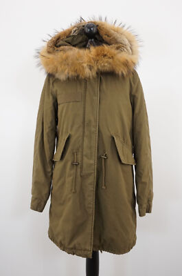 Blonde No.8 Damen Jacke Kurzmantel Parka Bozen 515 XS 34 grün mit Echtfell Neu
