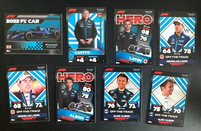 *PICK YOUR CARD* UK Version WILLIAMS 2022 Topps Turbo Attax Formula 1 F1 Albon
