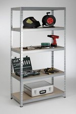 Profi-Steckregal II 220x92x46 cm Kellerregal Archivregal Büroregal Stahlregal