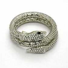 Fashion Lady Slive-plated Crystal Snake Women Jewelry Bracelet Gift