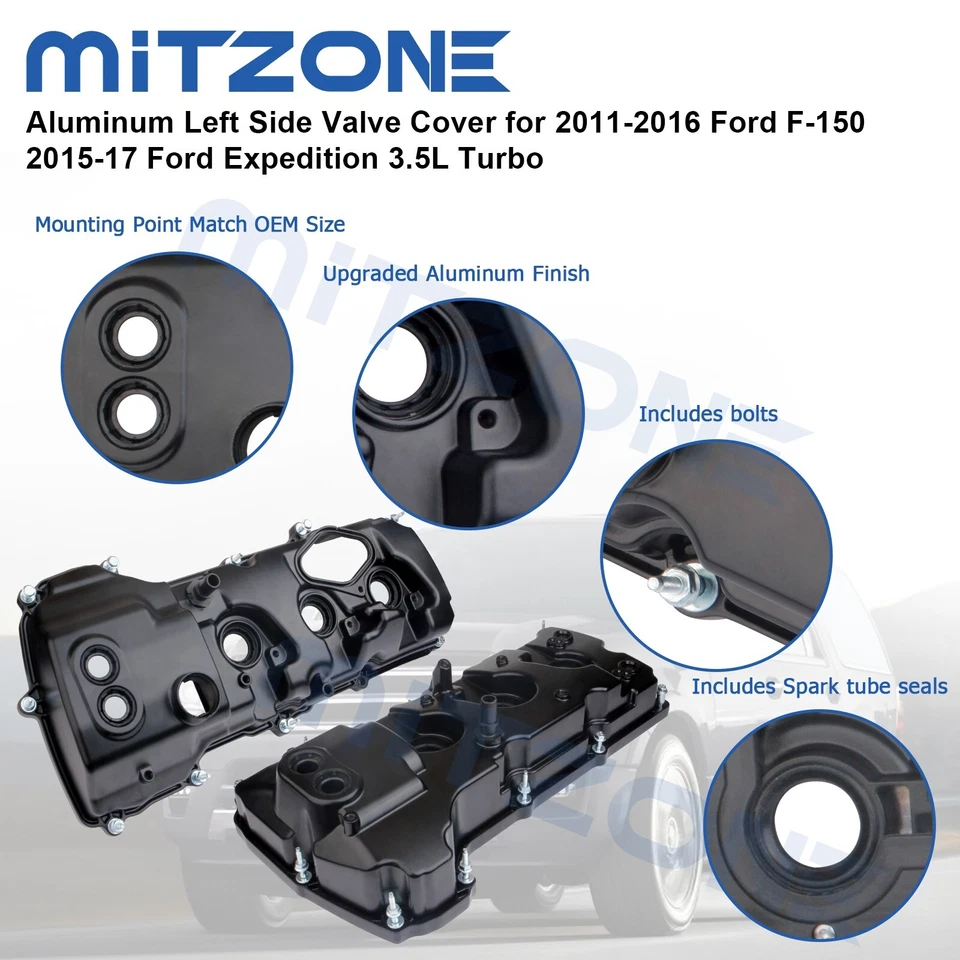 2x Valve Covers Set for 2013-2016 Ford F-150 2015-17 Ford Expedition 3.5L Turbo - Image 4 of 4
