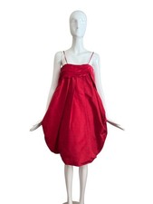 ALEXANDER MCQUEEN VINTAGE 2007 RED SILK PARTY DRESS
