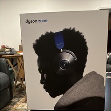 Dyson Zone Headphones Blue Silver Black Headband Over-Ear Double Earpiece