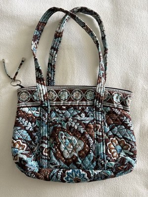 Vera Bradley VINTAGE Small Tote in Java Blue - Pre-Owned