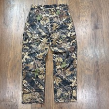 Vintage Mossy Oak Pants Mens S Forest Floor Camo Cargo Pockets Liberty Hunting