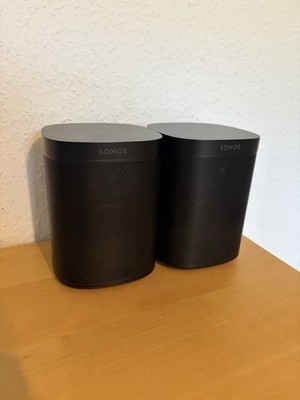 2x Sonos One SL, Schwarz, Multiroom Lautsprecher