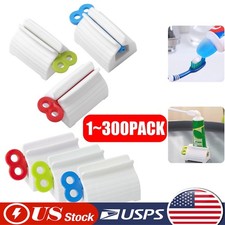 Toothpaste Squeezer Bathroom Tube Easy Stand Dispenser Rolling Holder Seat