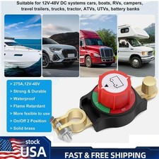 Battery Disconnect Top Post Kill Switch 12V-48V Heavy Duty Shut Off For Car RV