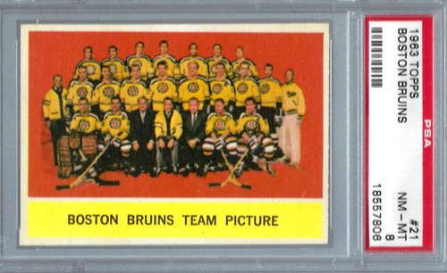Boston Bruins #21 1963 Topps card
