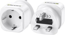 Reiseadapter 2X Deutschland zu UK Typ G Steck...