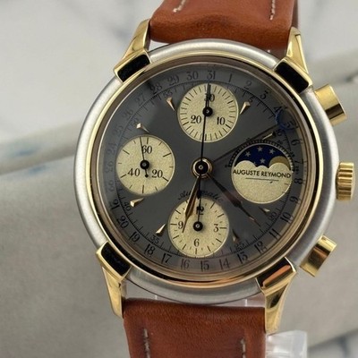 Auguste Reymond Chronograph Moonphase 78790 Automatic Watch USED from JAPAN