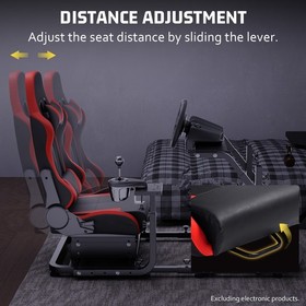 Hottoby Racing Simulator Cockpit With Red Seat Compatible Fits Logitech G920 G29