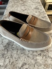 Cole Haan Nantucket Penny Loafer Mens Sz 9 Birch Beige Slip On Shoes C39800