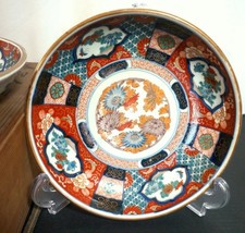 Old IMARI,a pair Bowls, 24.3cm(9.6"), mid- Edo periodo,GLD leaf, in Old BOX.4658