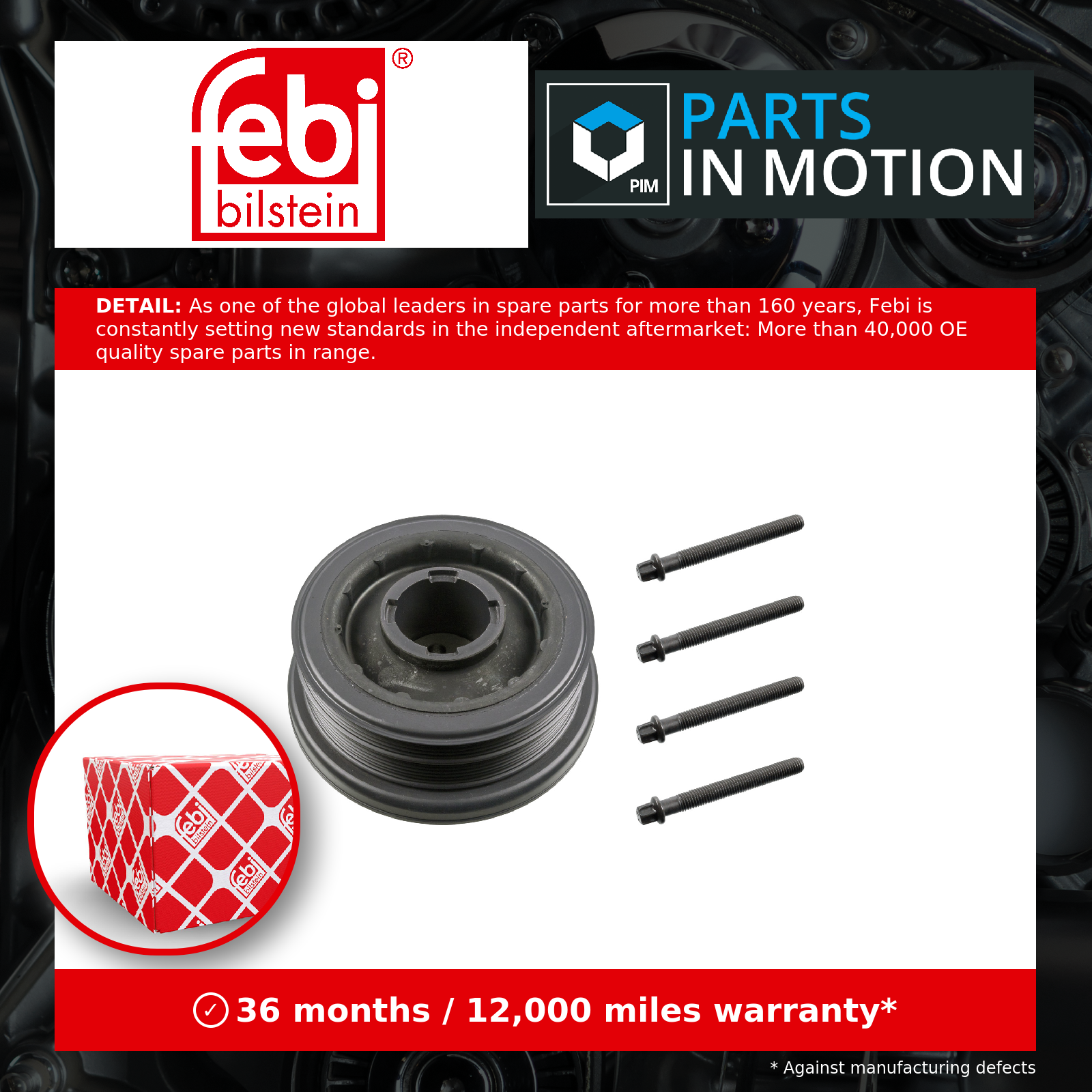 33602 Crankshaft Belt Pulley Fits BMW 3 Coupe Touring Convertible Febi Bilstein - Image 19