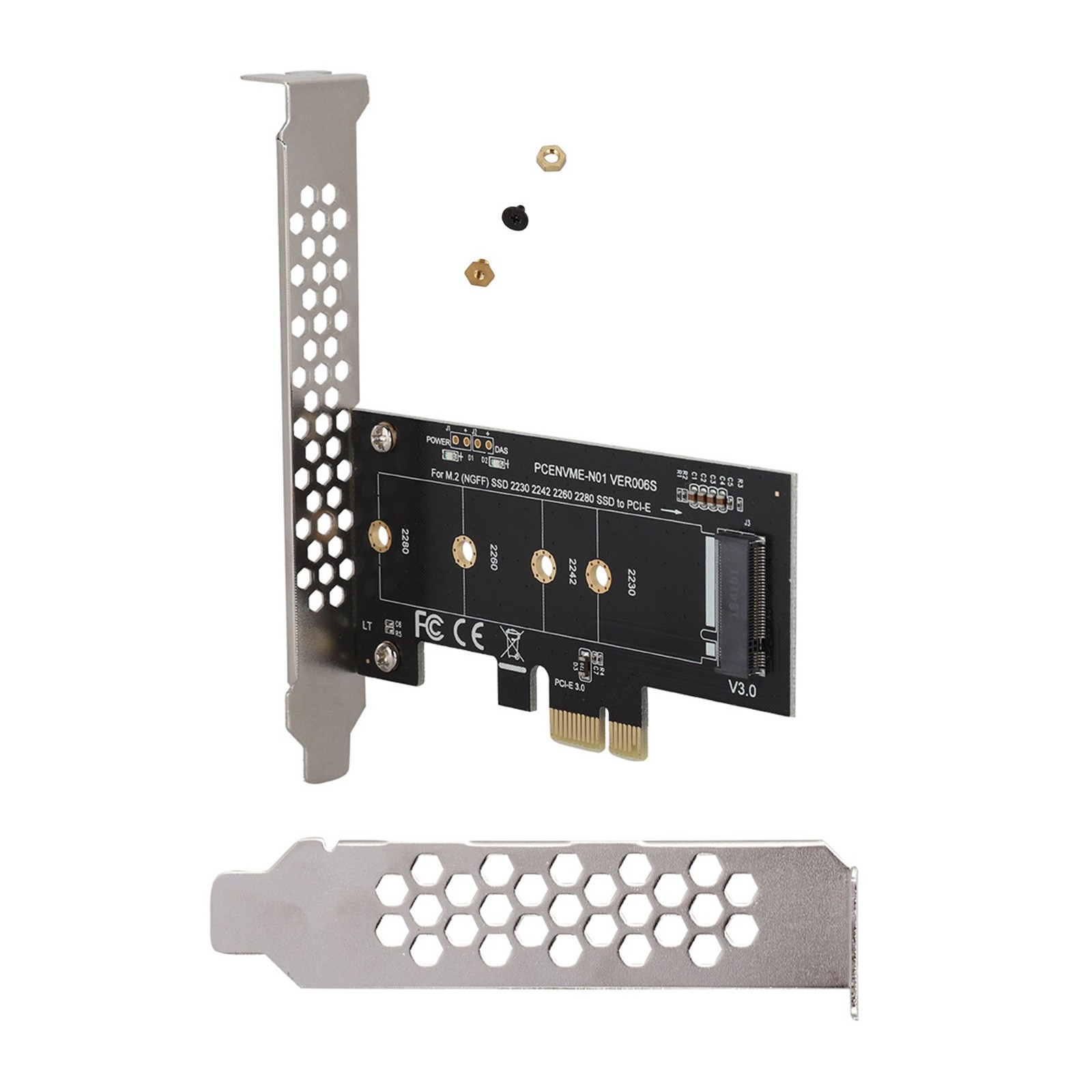 PCI-Express 1X to M.2 NGFF Adapter Card PCIE 3.0 X1 to NVME SSD M2 Support 2280