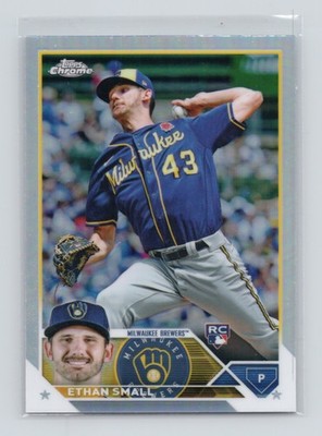 2023 Topps Chrome Refractor #46 Ethan Small (RC) - Milwaukee Brewers (X)