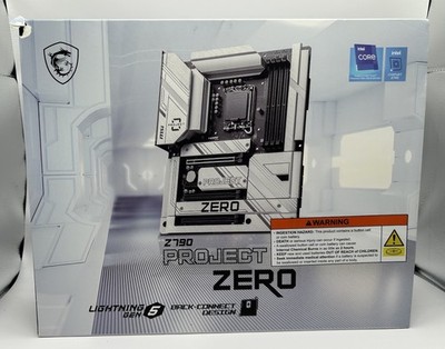 MSI Motherboard Project Zero Z790 LGA 1700 DDR5 M.2 Wi-Fi 7 ATX Overclock 14900k