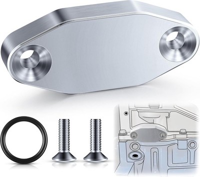 1 Pack Oil Cooler Block off Plate on Oil Item Package Quantity: 1Color: Silver