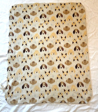 Small Kid Fleece Blanket Dog Puppy Face Pattern Soft Cozy Nursery Pet Bed 30x36