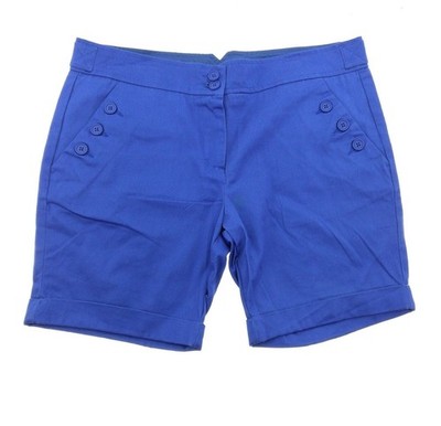 Bella Rose Women's Blue Rolled Hem Casuam Summer Shorts Size 10