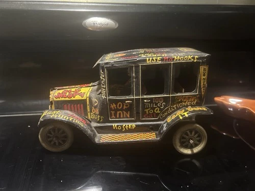 Marx Vintage Tin Old Jalopy Toy Car Lithographed Bus Vehicle