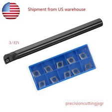 3/4" SHANK S12-SCLCR03 Indexable Boring Bar + 10pcs CCGT09T304 Carbide Insert US