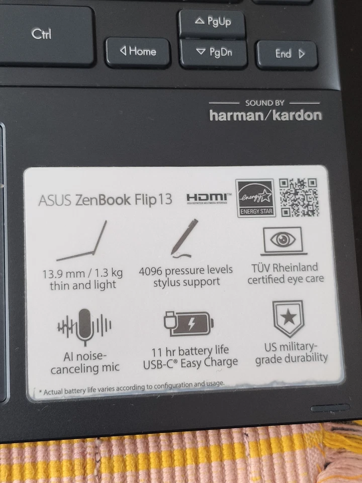 ASUS Zenbook Flip 13 UX363E 2-in-1 i5, 256GB SSD, 8GB RAM, Touchscreen Laptop - Image 3 of 4