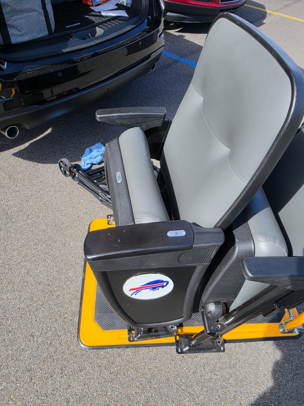 Ralph Wilson stadium club seat with Armrests Gray/Black